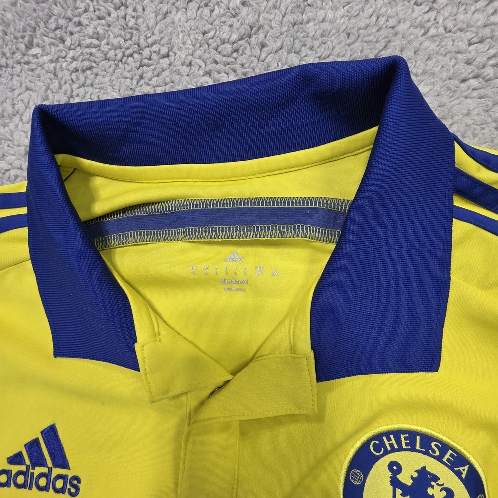 2014 Adidas Chelsea Football Club FC Yellow Jersey Size Large Samsung - Picture 3 of 9